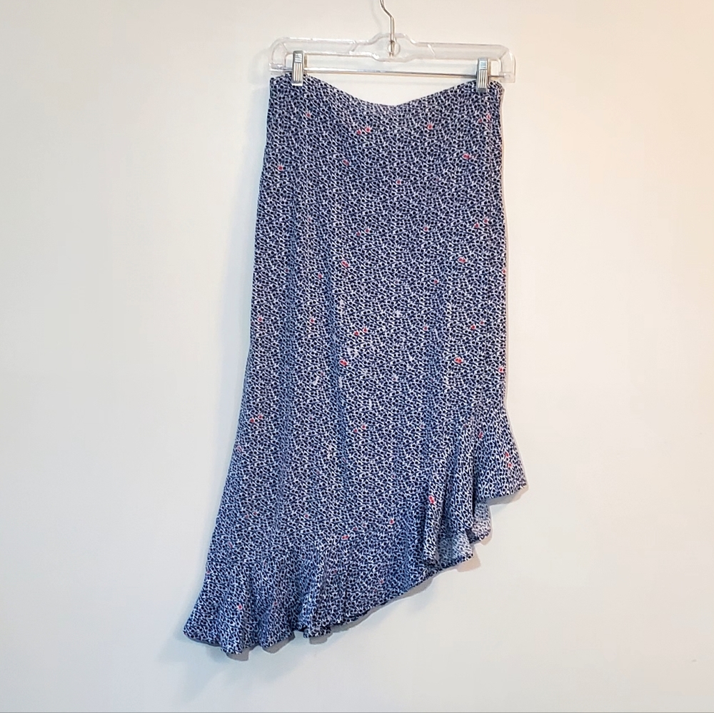 J. Crew Floral Ruffle Skirt